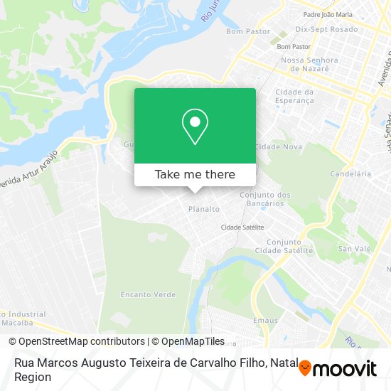 Rua Marcos Augusto Teixeira de Carvalho Filho map