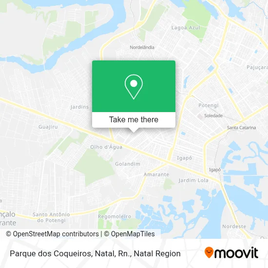 Parque dos Coqueiros, Natal, Rn. map