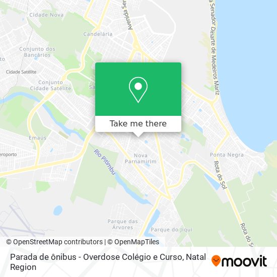 Mapa Parada de ônibus - Overdose Colégio e Curso
