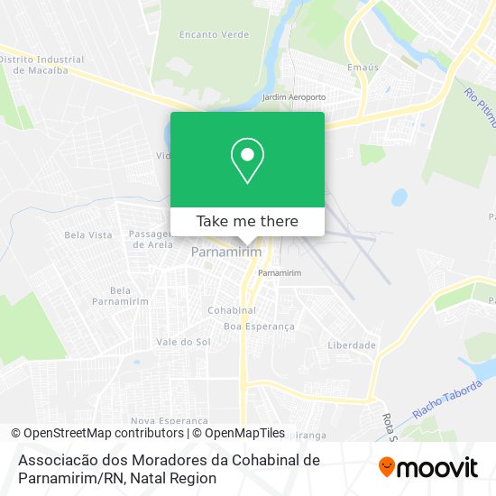 Mapa Associacão dos Moradores da Cohabinal de Parnamirim / RN