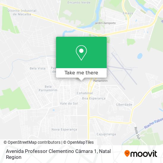 Mapa Avenida Professor Clementino Câmara 1