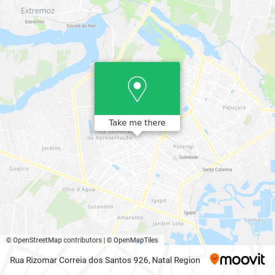 Rua Rizomar Correia dos Santos 926 map