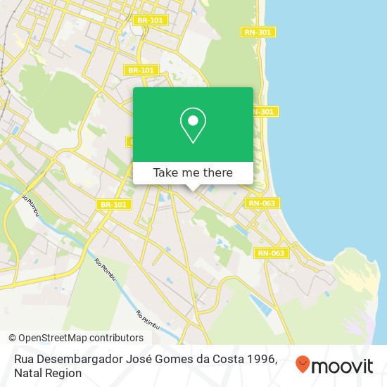 Mapa Rua Desembargador José Gomes da Costa 1996