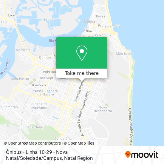 Ônibus - Linha 10-29 - Nova Natal / Soledade / Campus map