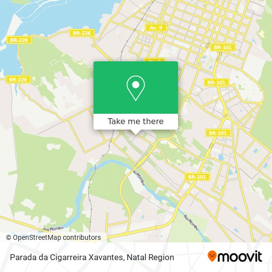 Mapa Parada da Cigarreira Xavantes