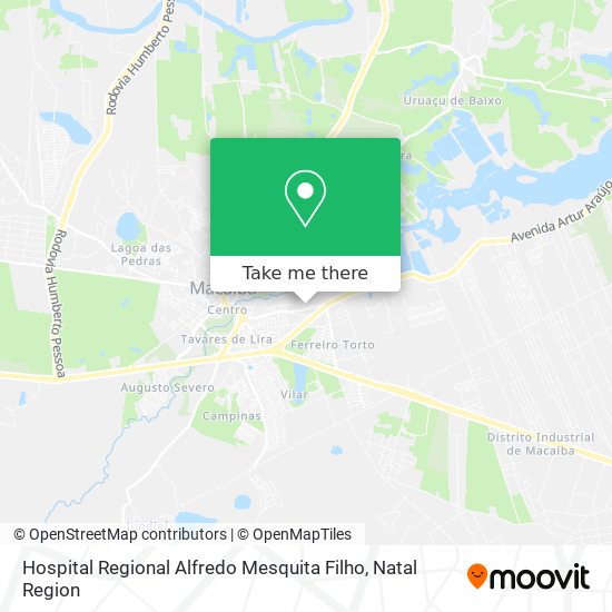 Hospital Regional Alfredo Mesquita Filho map