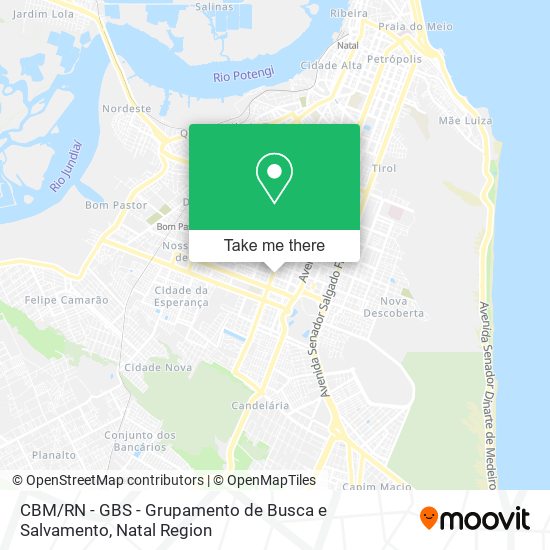 CBM / RN - GBS - Grupamento de Busca e Salvamento map