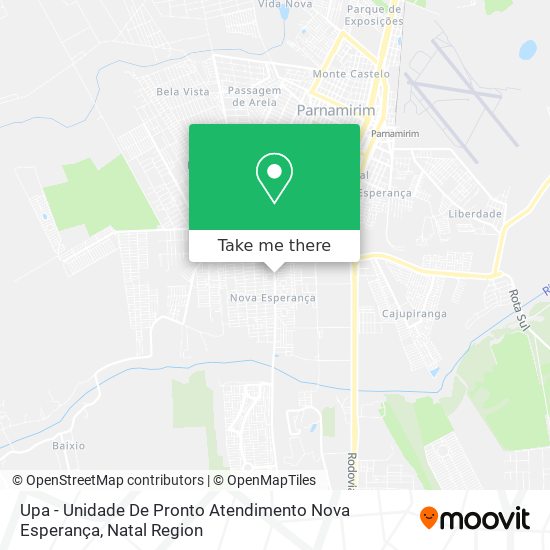 Mapa Upa - Unidade De Pronto Atendimento Nova Esperança