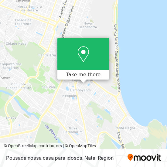 Pousada nossa casa para idosos map