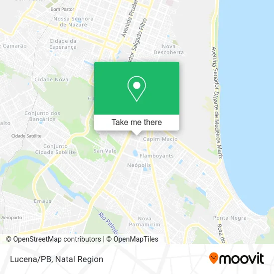 Lucena/PB map