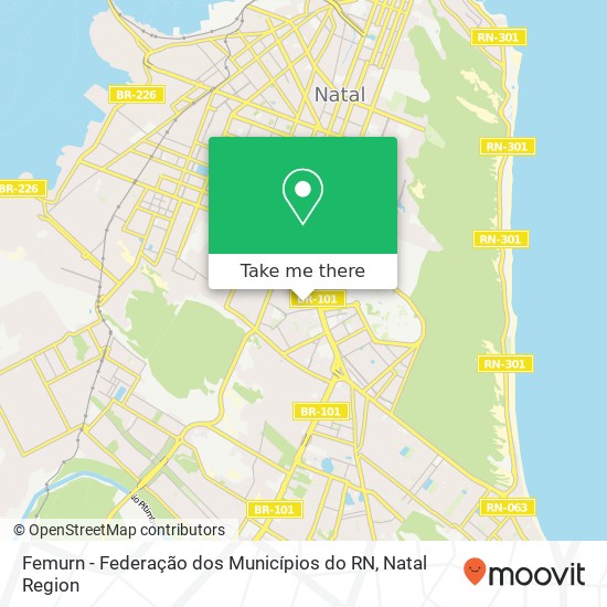 Femurn - Federação dos Municípios do RN map