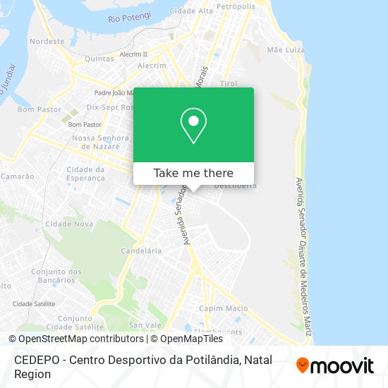 CEDEPO - Centro Desportivo da Potilândia map