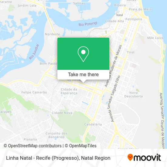 Linha Natal - Recife (Progresso) map