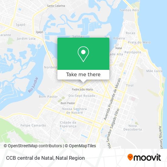 How to get to CCB central de Natal in Quintas by Bus?