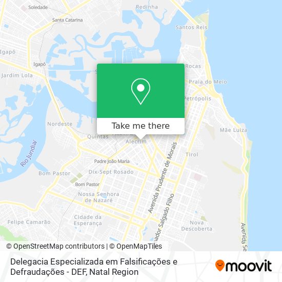 Mapa Delegacia Especializada em Falsificações e Defraudações - DEF