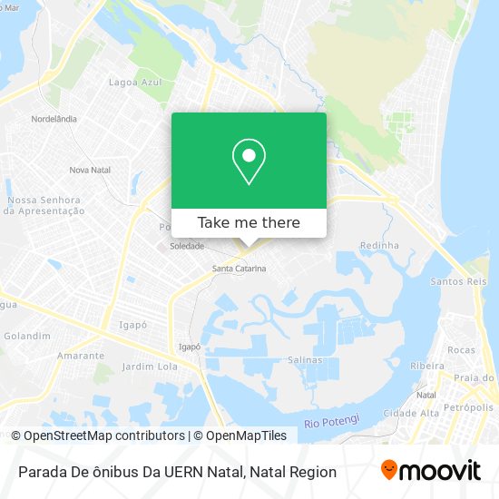 Parada De ônibus Da UERN Natal map