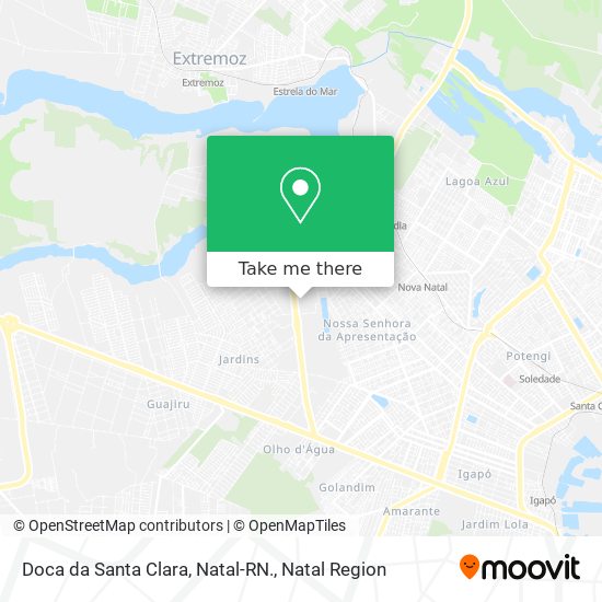 Mapa Doca da Santa Clara, Natal-RN.