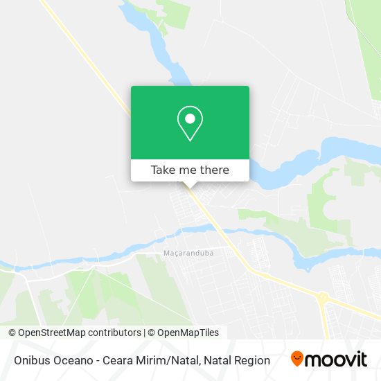 Onibus Oceano - Ceara Mirim / Natal map