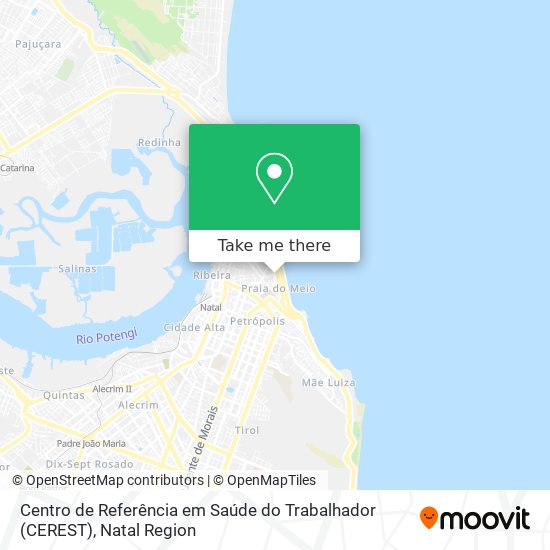 Centro de Referência em Saúde do Trabalhador (CEREST) map