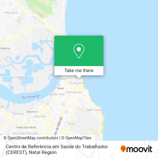 Centro de Referência em Saúde do Trabalhador (CEREST) map