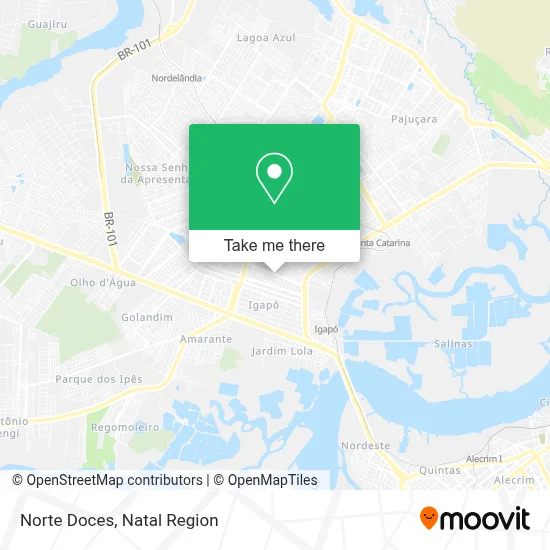 Norte Doces map