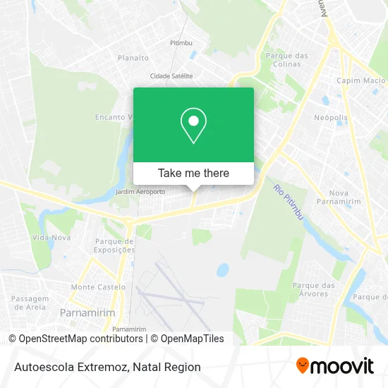 Autoescola Extremoz map