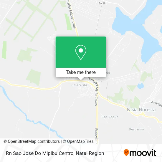 Rn Sao Jose Do Mipibu Centro map