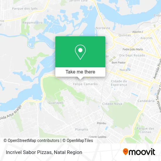 Incrível Sabor Pizzas map