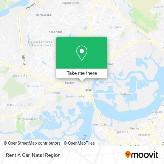 Rent A Car map