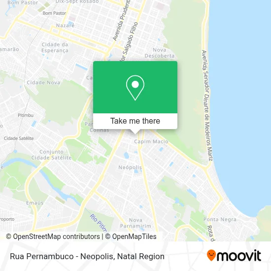 Rua Pernambuco - Neopolis map