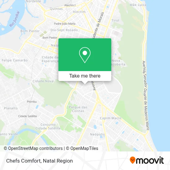 Chefs Comfort map