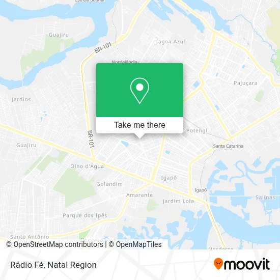 Rádio Fé map