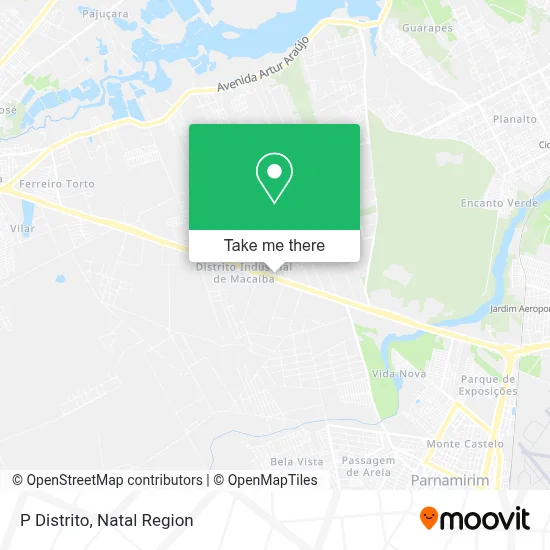 P Distrito map