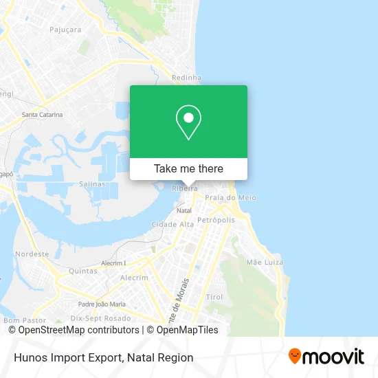 Hunos Import Export map