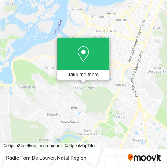 Rádio Tom De Louvor map