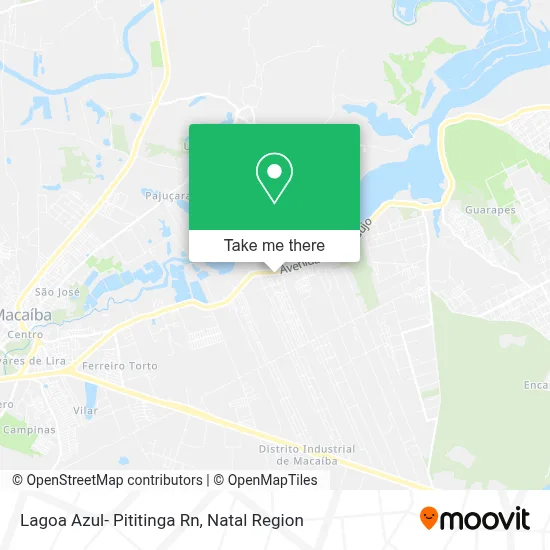 Lagoa Azul- Pititinga Rn map