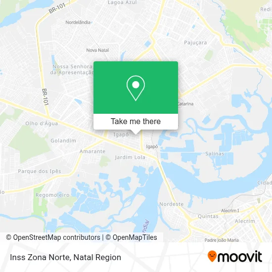 Inss Zona Norte map