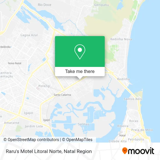 Raru's Motel Litoral Norte map