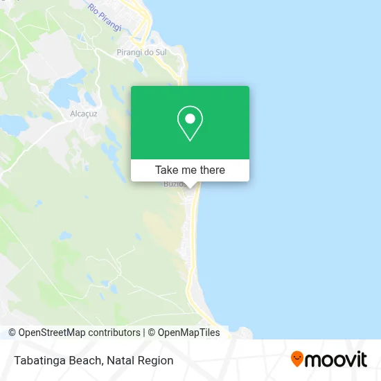 Tabatinga Beach map