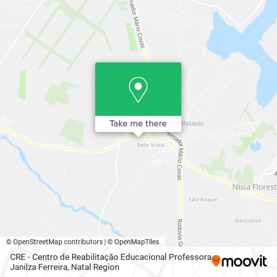 CRE - Centro de Reabilitação Educacional Professora Janilza Ferreira map