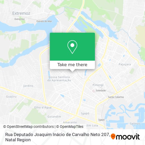 Mapa Rua Deputado Joaquim Inácio de Carvalho Neto 207