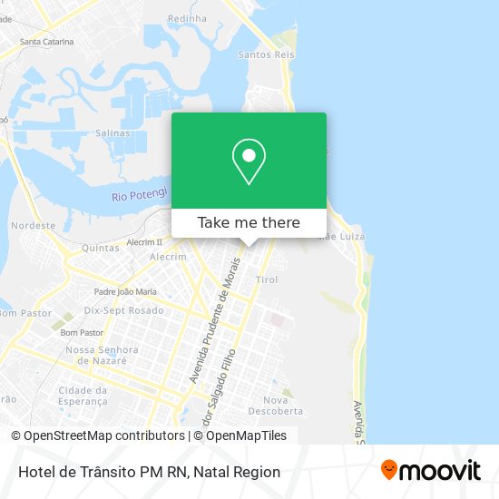 Mapa Hotel de Trânsito PM RN