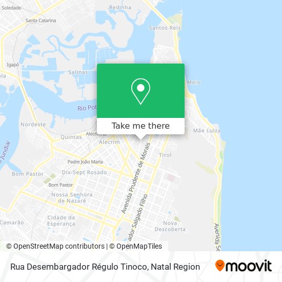 Mapa Rua Desembargador Régulo Tinoco