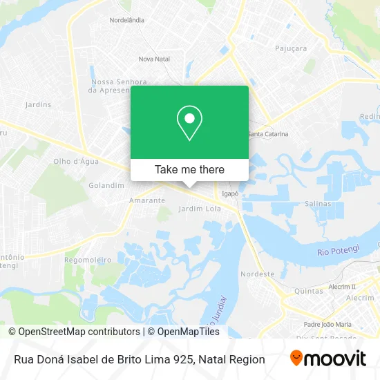 Rua Doná Isabel de Brito Lima 925 map