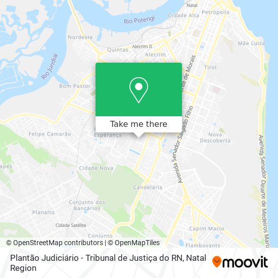 Plantão Judiciário - Tribunal de Justiça do RN map