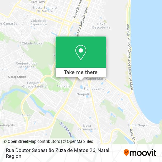 Mapa Rua Doutor Sebastião Zuza de Matos 26