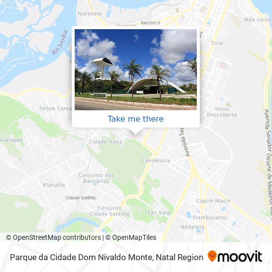 Mapa Parque da Cidade Dom Nivaldo Monte