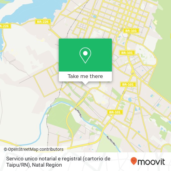 Servico unico notarial e registral (cartorio de Taipu / RN) map