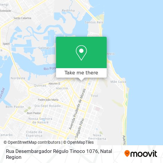 Rua Desembargador Régulo Tinoco 1076 map