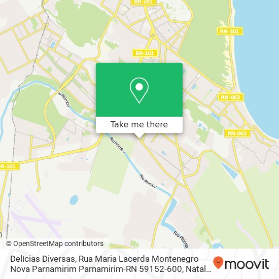Delícias Diversas, Rua Maria Lacerda Montenegro Nova Parnamirim Parnamirim-RN 59152-600 map